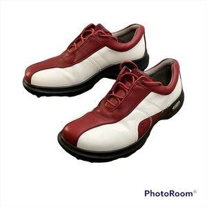 Ecco women’s golf shoes size 40 red‎ and white.